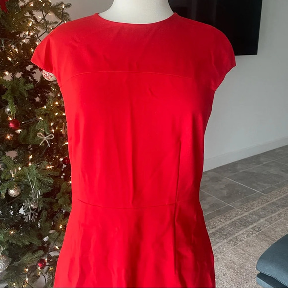 DIANE VON FURSTENBERG Red Pencil Dress Size 12 - Picture 3 of 10